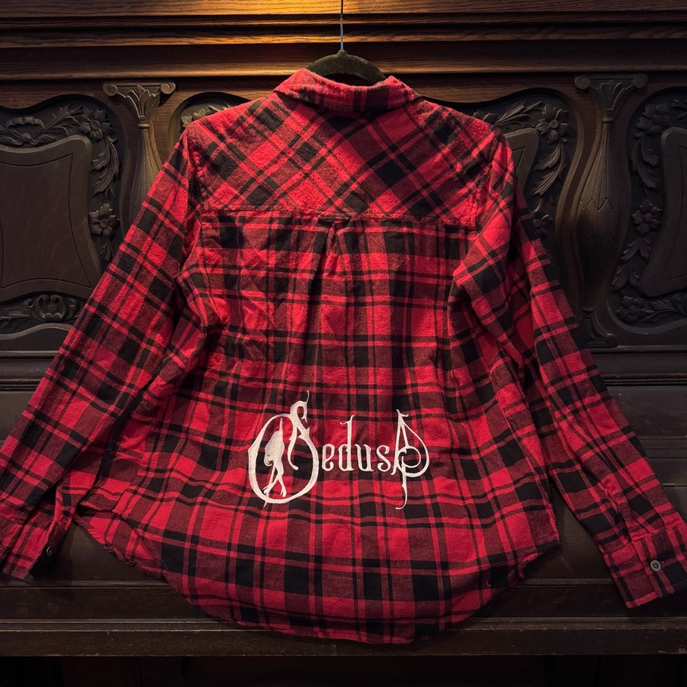 Plaid Flannel Sedusa Embroidered Kendall & Kylie shirt